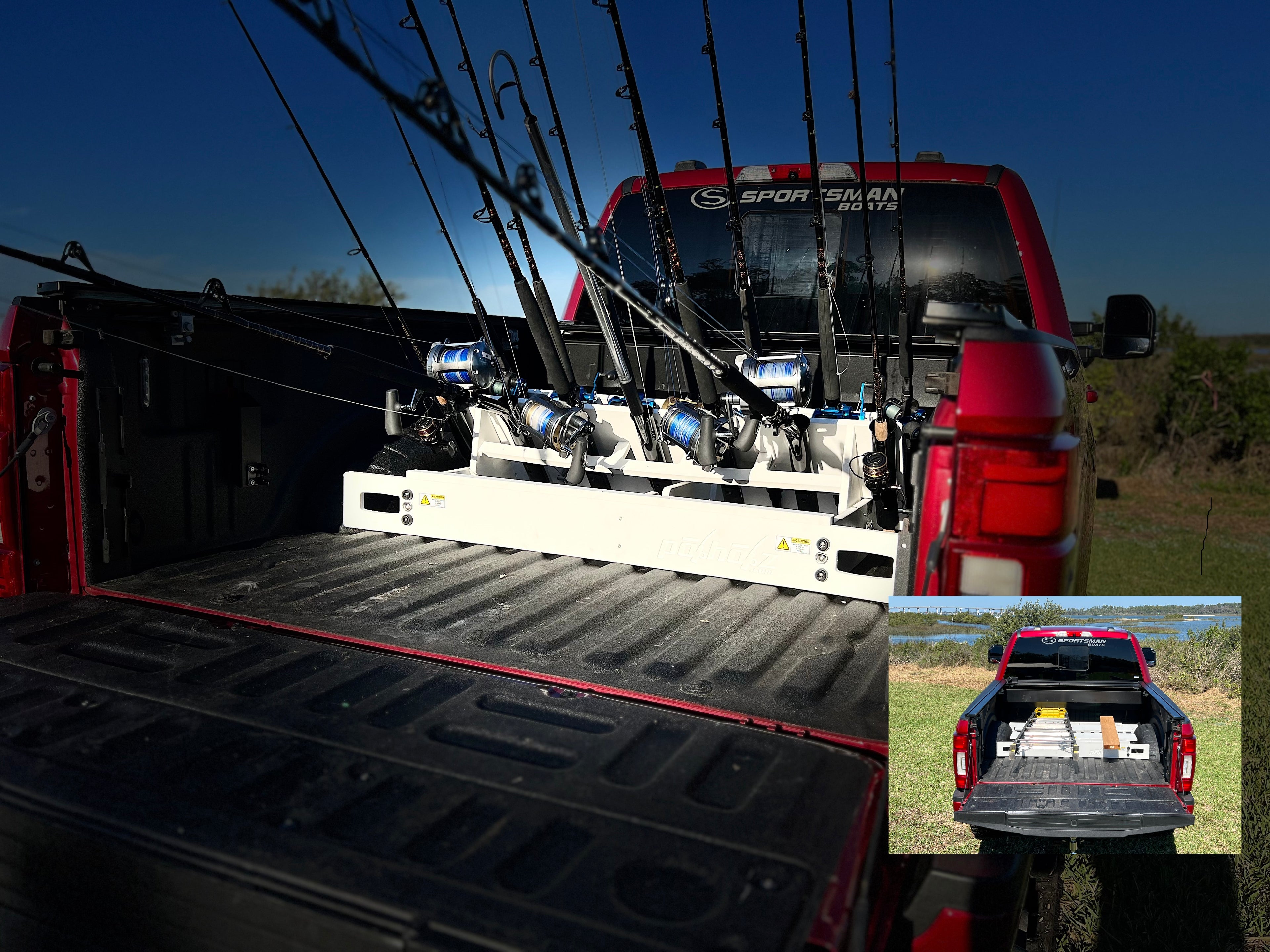 Truck Fishing Rod Holders for Convenient Storage